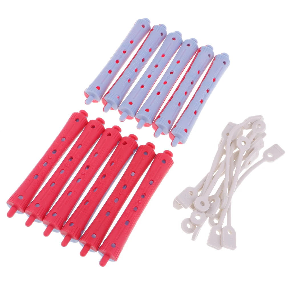 12 Pcs Wave Hairstying Perm Rod bars Curler Hairdressing Tool Set Salon Hair Rollers Set Hair Clips Hair Styling Tools