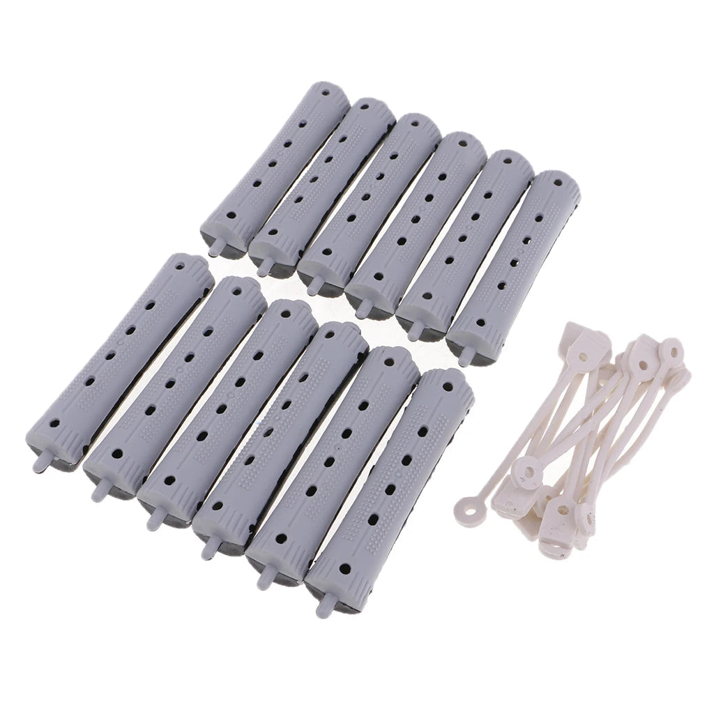 12 Pcs Wave Hairstying Perm Rod bars Curler Hairdressing Tool Set Salon Hair Rollers Set Hair Clips Hair Styling Tools