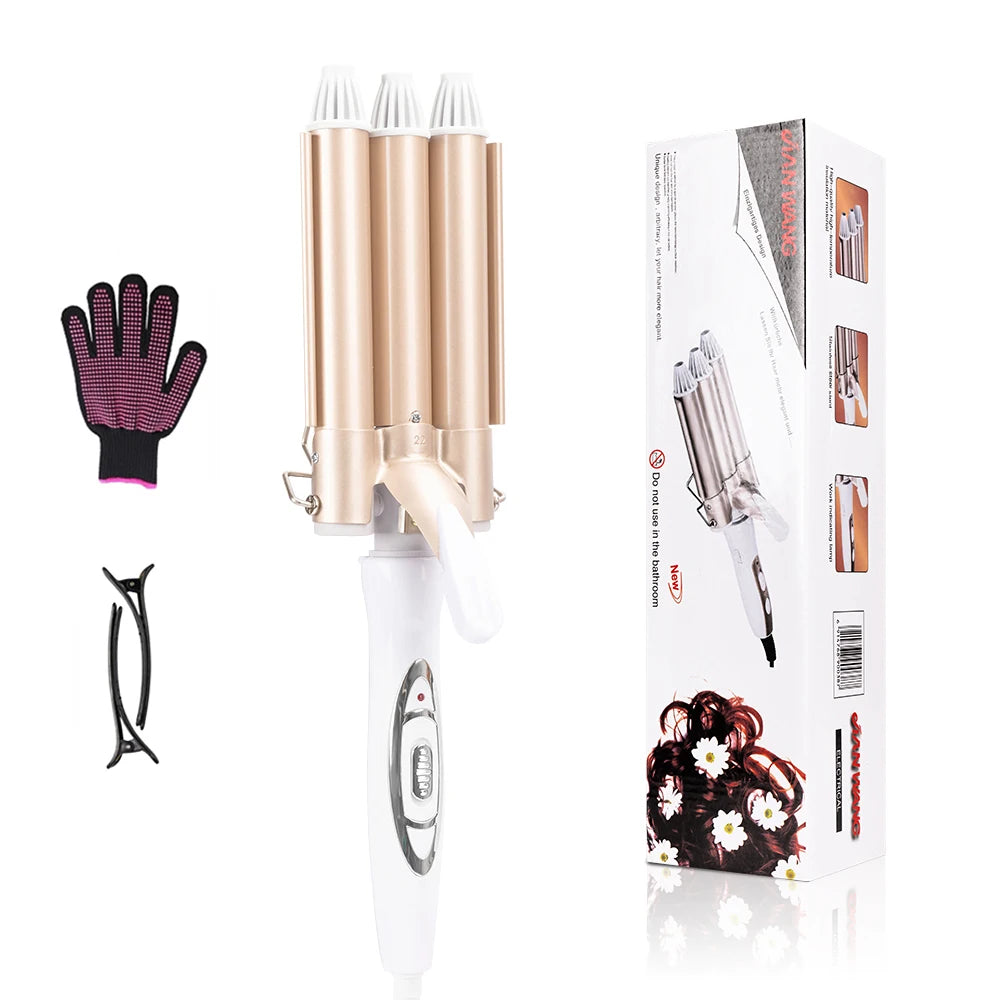 Professional Curling Iron Ceramic Triple Barrel Hair Styler Hair ELectric Curlers Electric Irons Curling Hair Waver Styling Tool