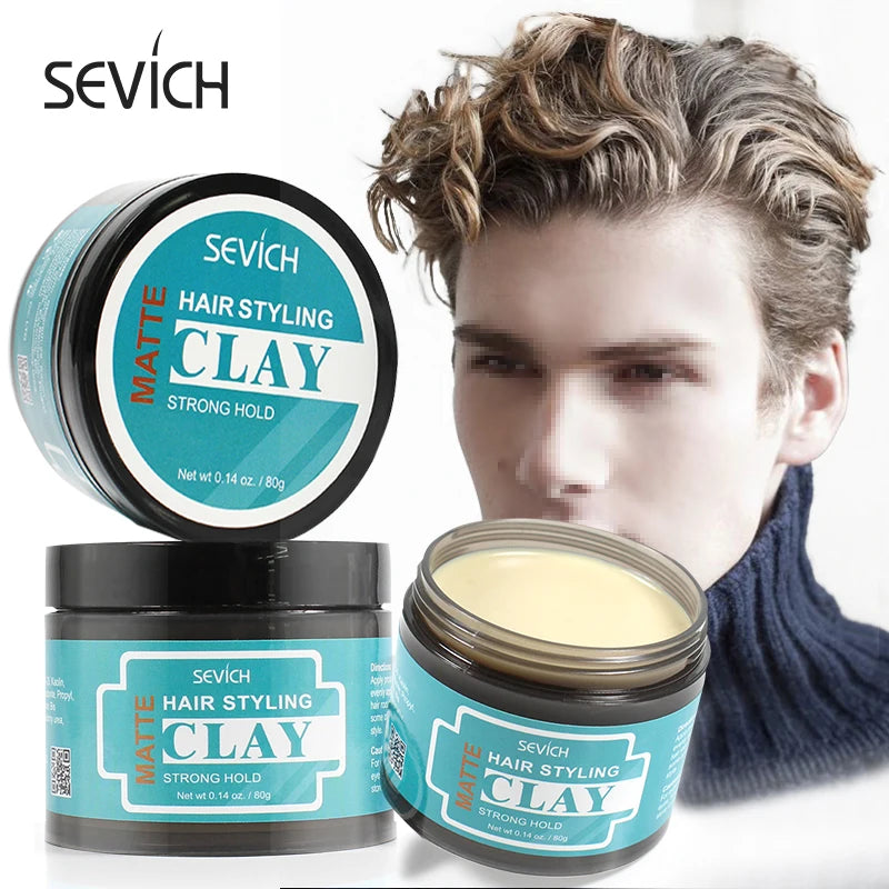 Sevich Strong High Hold Hair Styling Clay Promades Low Shine Matte Finished Molding Cream Long Lasting Stereotype Hair Wax