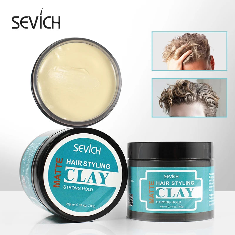 Sevich Strong High Hold Hair Styling Clay Promades Low Shine Matte Finished Molding Cream Long Lasting Stereotype Hair Wax