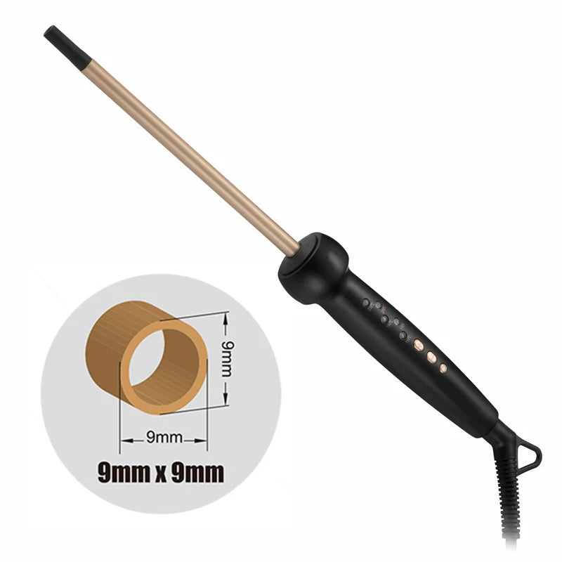9mm Super Slim MCH Tight Curls  Chopstick Wand Ringlet Afro Hair Curler Curling Iron