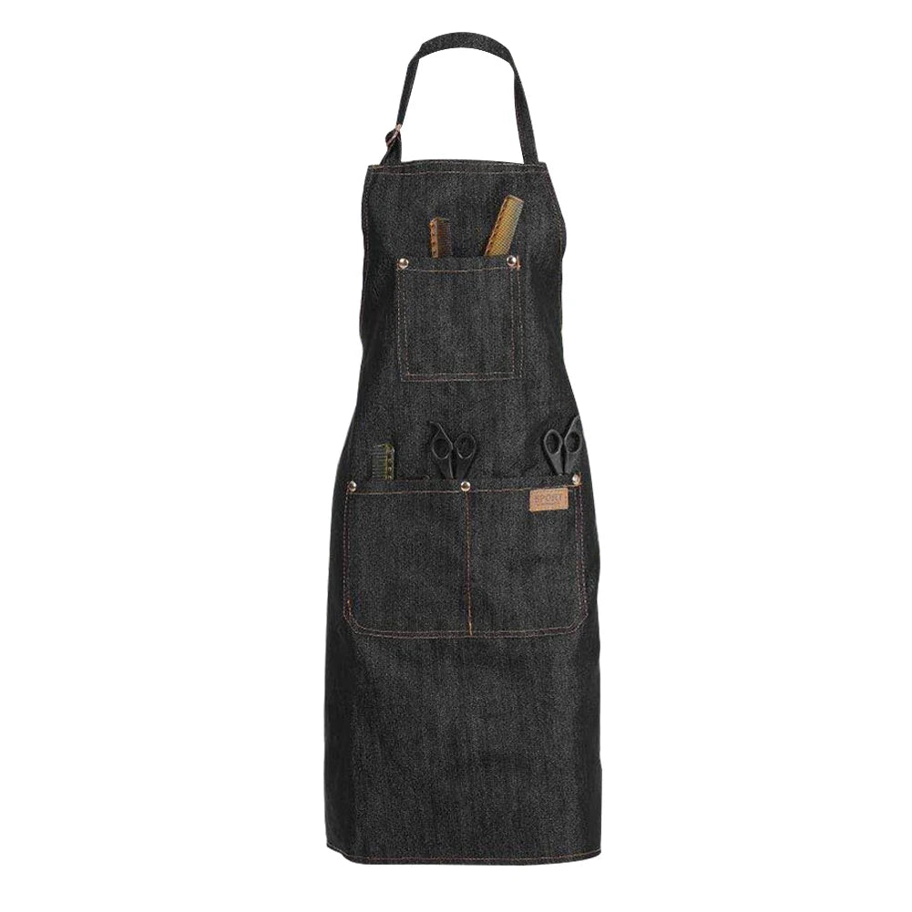 Hair Dresser for Salon Apron Hairdressing Cape Hair Cloth Cutting Dyeing Cape for Barber Shop Black Jean Styling Tools Hairdress