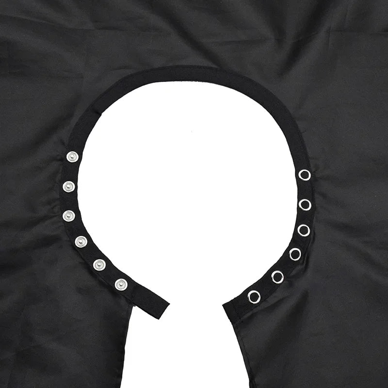 Button collar Black Haircut Cloth Hairdressing Anti-Static Salon Gown Hairdresser Apron Haircut Capes Barber Supplies