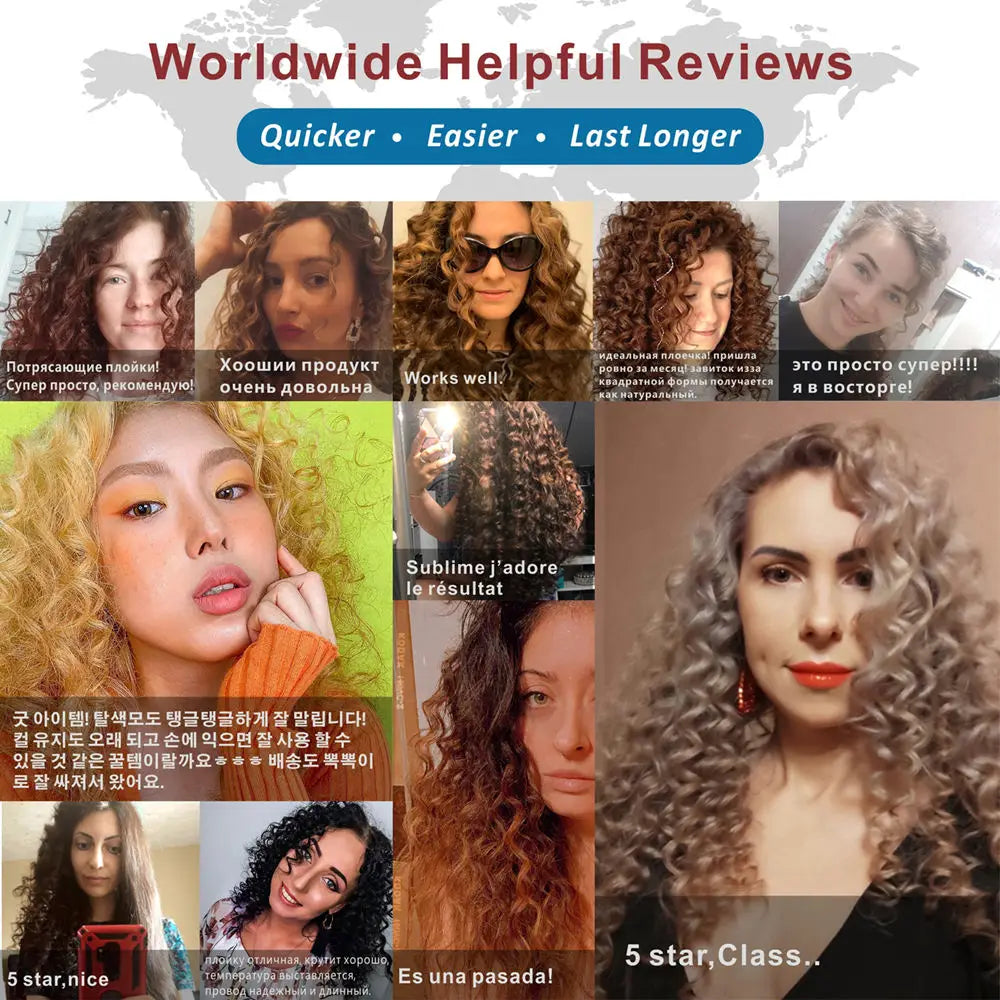 9mm Super Slim MCH Tight Curls  Chopstick Wand Ringlet Afro Hair Curler Curling Iron