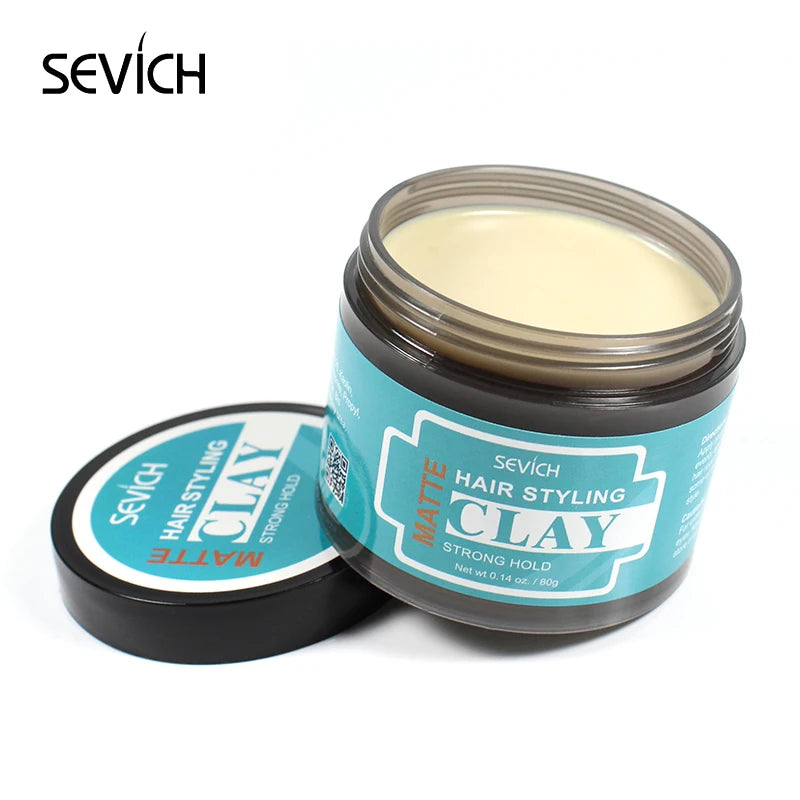 Sevich Retro Hair Styling Clay Mud 100g Long Lasting Stereotype Hair Wax for Men Strong Hold Hairstyles Matte Finished Molding