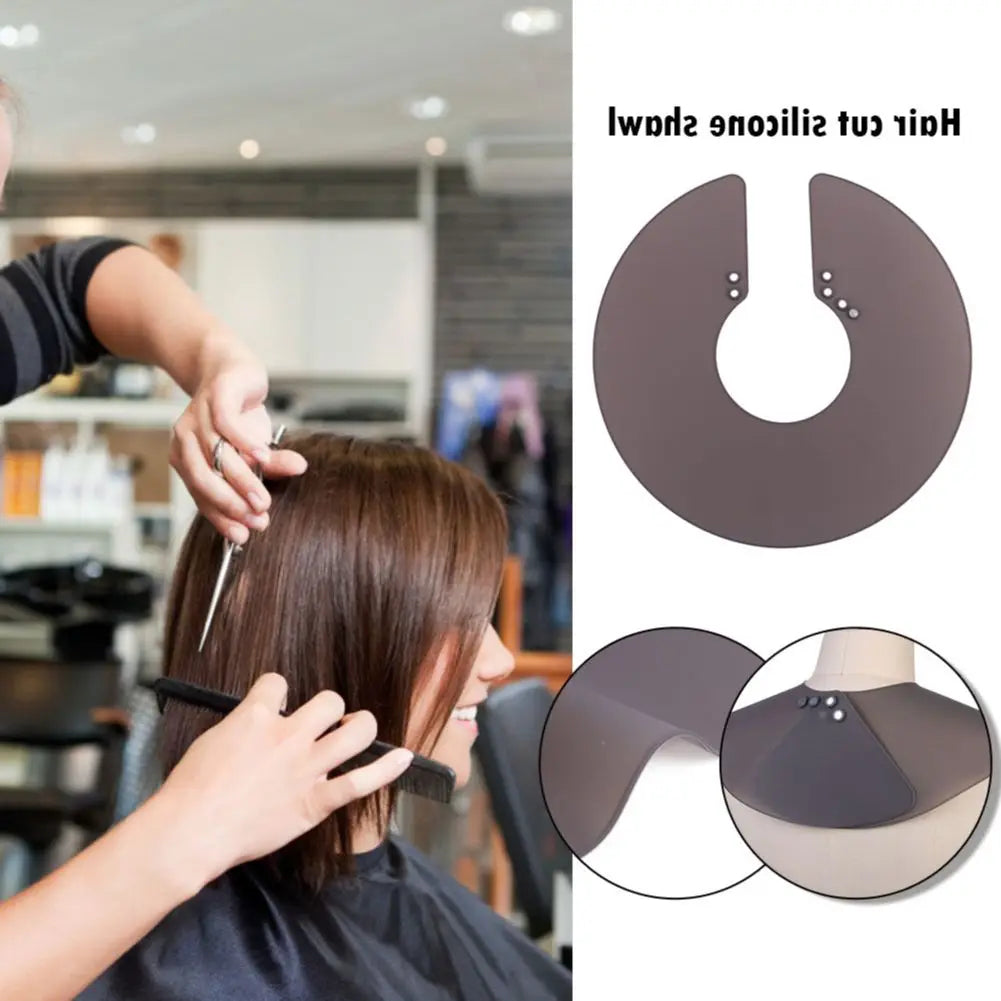 Waterproof Barber Silicone Hairdressing Cape with Shoulder Cover Pads Neck Cloak Hair Coloring Styling Tools Salon Accessories