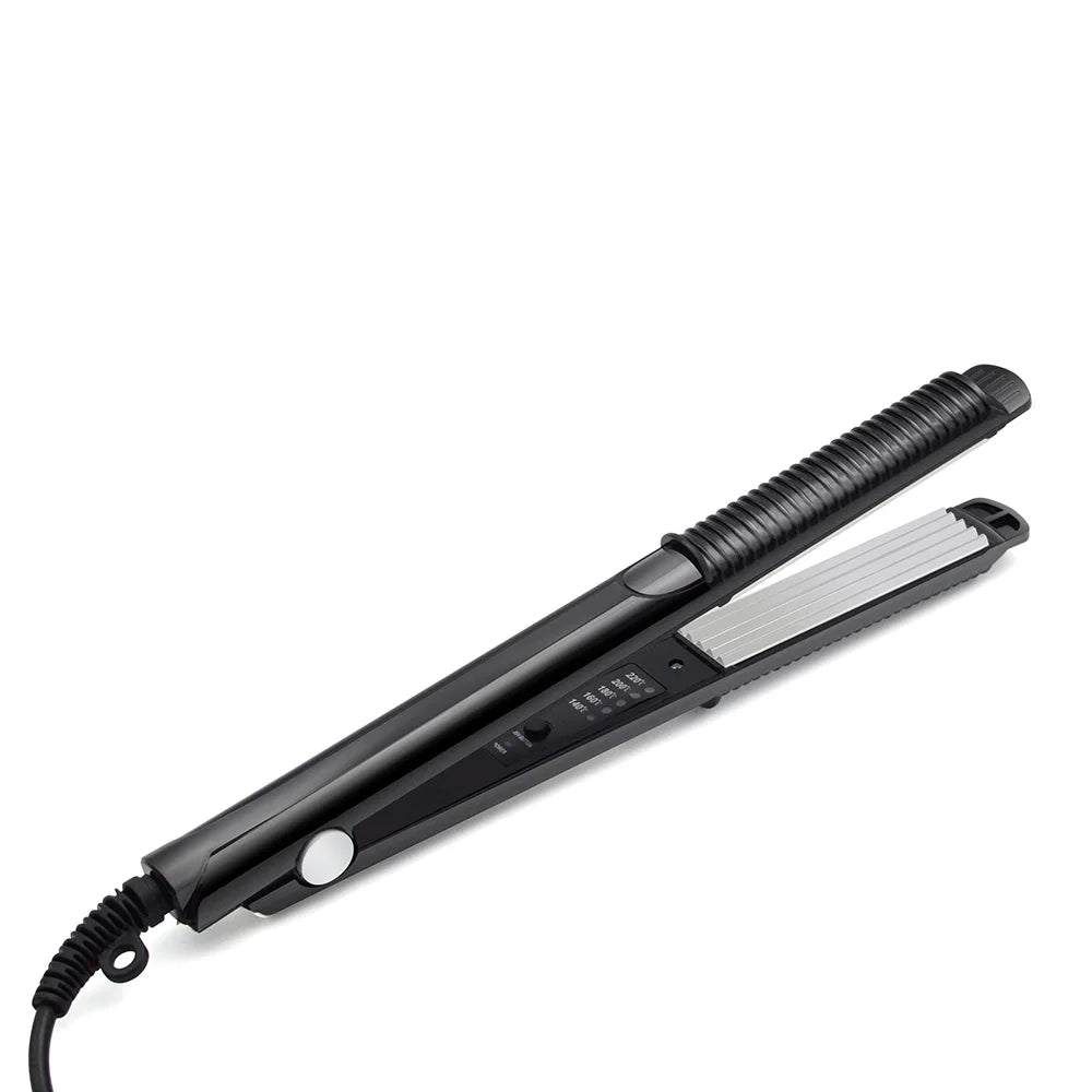 Professional Ceramic Corrugated Iron for Hair Wave Corrugation Flat Irons Electric Curling Crimped Wide Plates Beauty Hair Iron