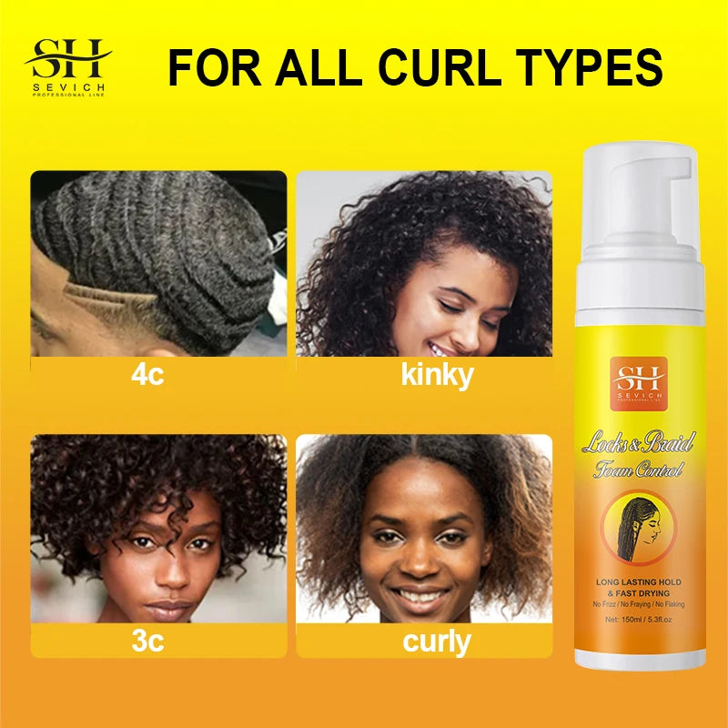 150ml Hair Foam Mousse For Styling Hair Curly Hair Styling Moisturizing Mousse Hair Styling Foam Hair Relaxer Cream Oilfor Wig