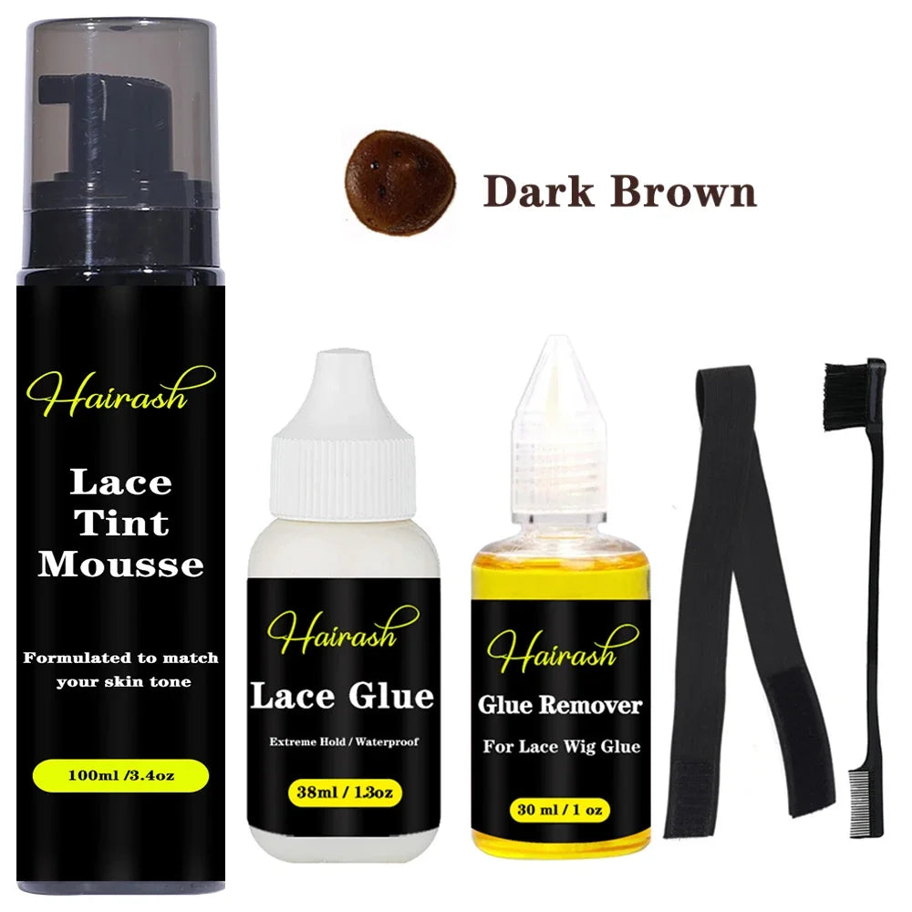 Front Lace Wig Glue Waterproof Adhesives  Remover Hair Wax Stick Lace Tint Mousse Wig Installation Kit