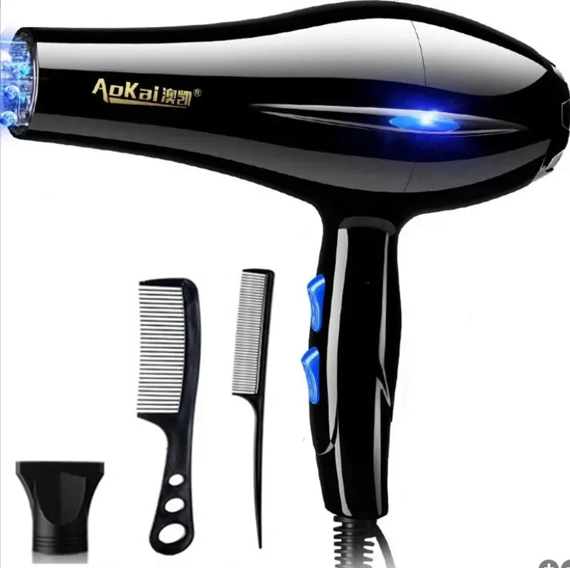 Professional Powerful Hair Dryer Fast Styling Blow Dryer Hot And Cold Adjustment Air Dryer Nozzle For Hairdresser Barber Salon Tools