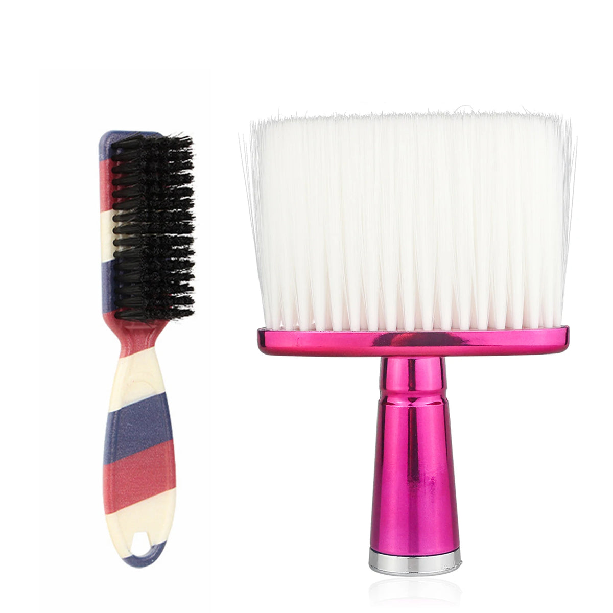 2pcs Barber Brush Set Hairdresser Clipper Blade Clean Brushes Neck Duster Brush Cleaning Hairbrush Barbershop Tools Accessories