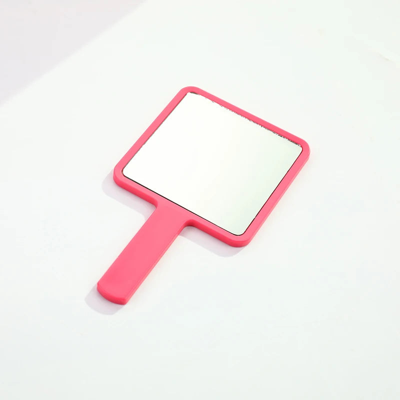 1PC Square Handheld Makeup Vanity Mirror with Handle Hand Mirror SPA Salon Compact Mirrors Eyelash Extension