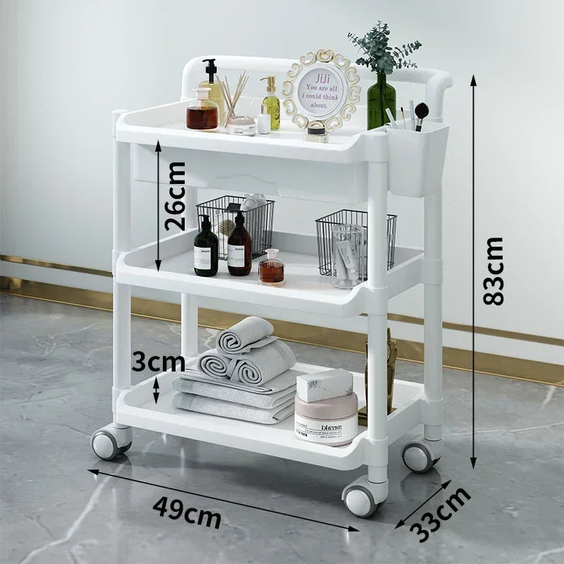 Organizers Trolleys Cart Salon Folding Serving Hair Extension Beauty Decor Furniture Professional Organizer Wheels Plastic