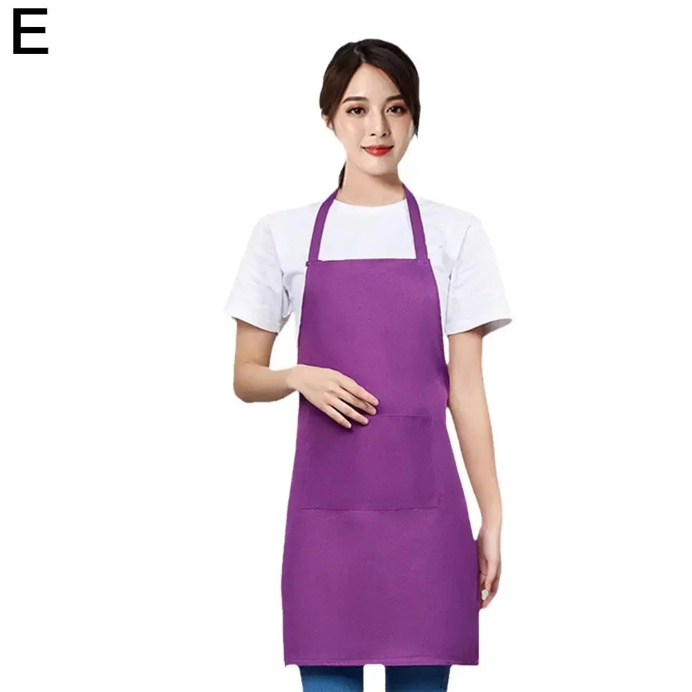 Adjustable Apron Unisex Waterproof Dust-proof Hairdresser Apron Color Dirt-resistant Solid Sleeveless S H7K2