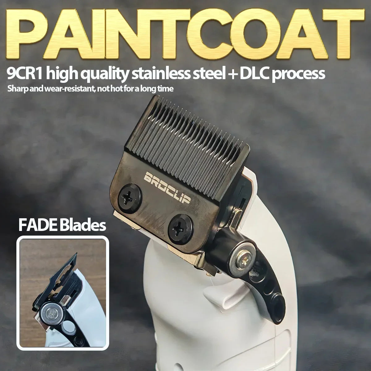 BRDCLIP X Series FA1C White Gradient 8800RPM Professional Hair Clipper Equipped with Charging Dock Suitable for Men's Hair Salon