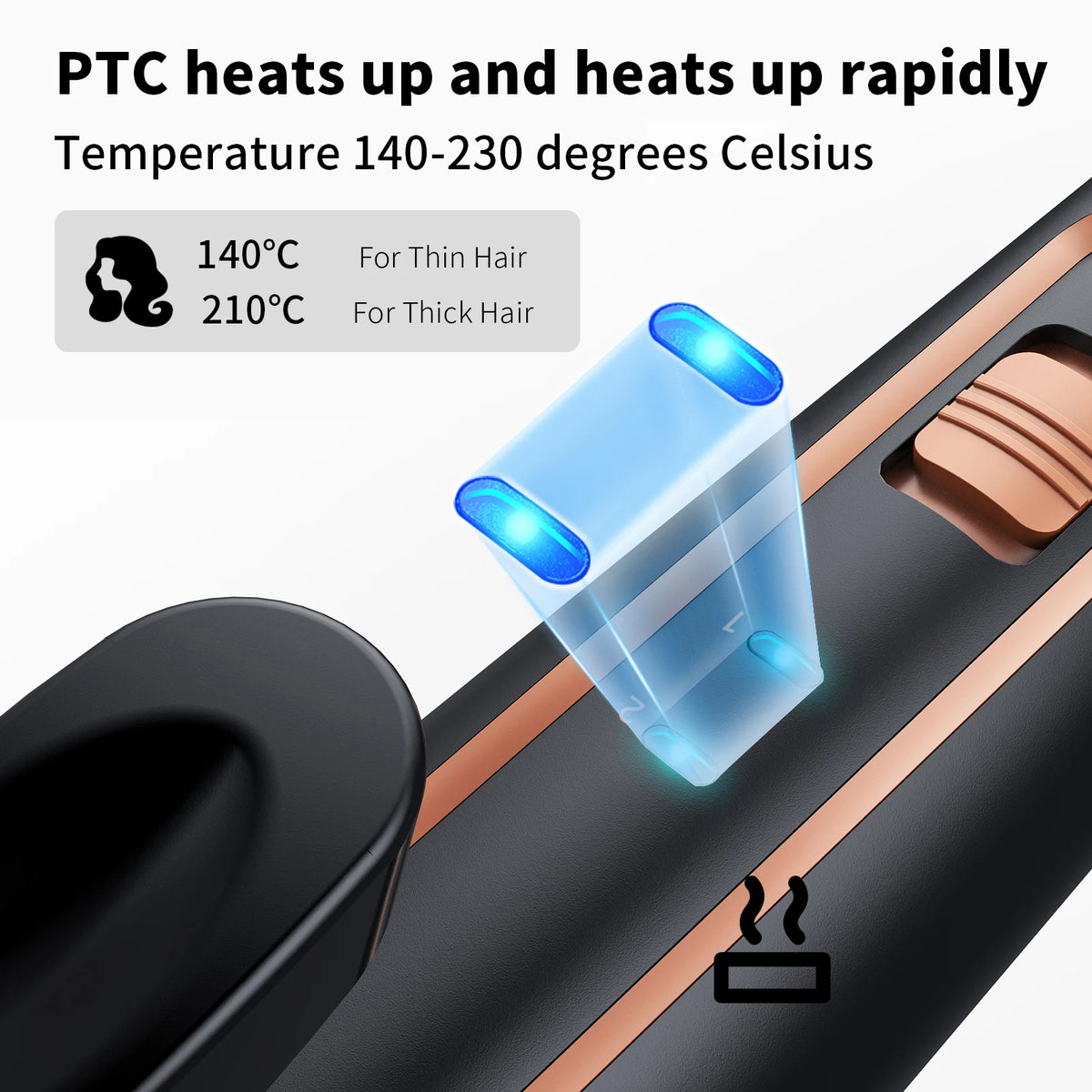 Customizable Electric Curling Iron Hair Tools Professional Roller Curls Wand Fast Heating Up  Curling Iron for All Hair Types