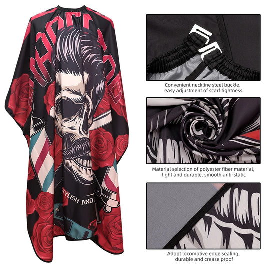 Red Barber Haircut Cloth Hairdresser Apron Hair Cut Cape Gown Hairdressing Coat for Barbershop Salon Professional Accessory