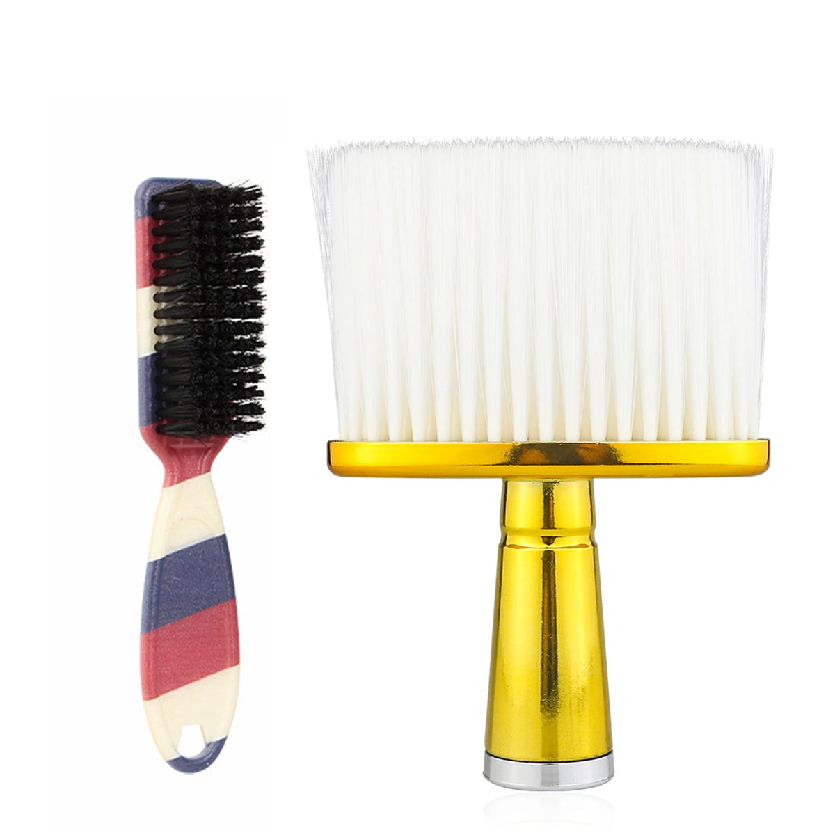 2pcs Barber Brush Set Hairdresser Clipper Blade Clean Brushes Neck Duster Brush Cleaning Hairbrush Barbershop Tools Accessories