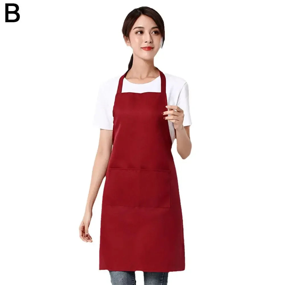Adjustable Apron Unisex Waterproof Dust-proof Hairdresser Apron Color Dirt-resistant Solid Sleeveless S H7K2