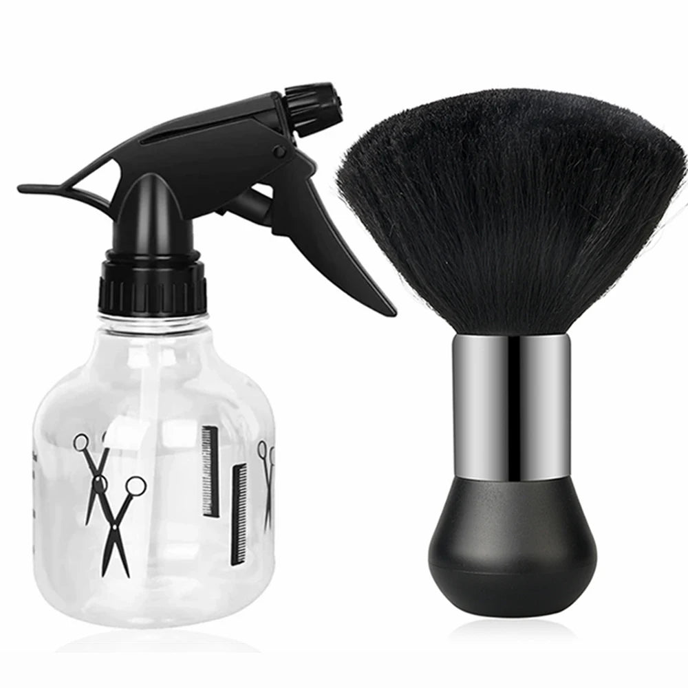 Barber Salon Hairdresser Water Sprayer Set Barbershop Hairdressing Neck Duster Cleaning Brush Professional Hair Styling Tools