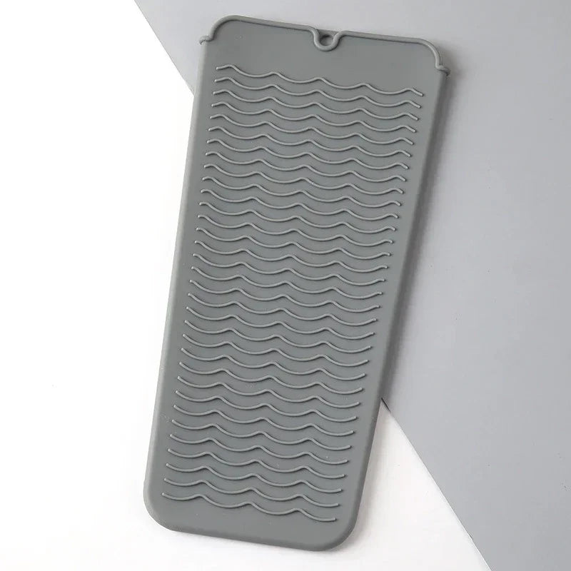 Silicone Heat Resistant Mat Pouch Heat Resistant Curler Hair Styling Tool Hair Straightener Pad Non-Slip Flat Curling Iron Mat