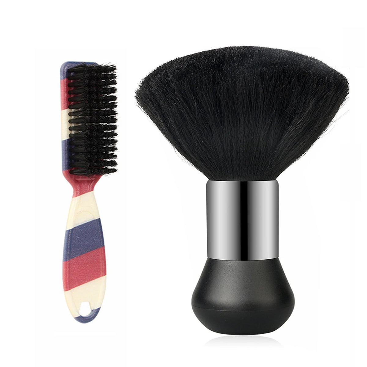 2pcs Barber Brush Set Hairdresser Clipper Blade Clean Brushes Neck Duster Brush Cleaning Hairbrush Barbershop Tools Accessories