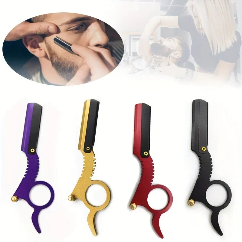Barber Shaver Beauty Shaver Old Hair Retro Shaving scraper Blade holder blade ring manual razors for shaving men