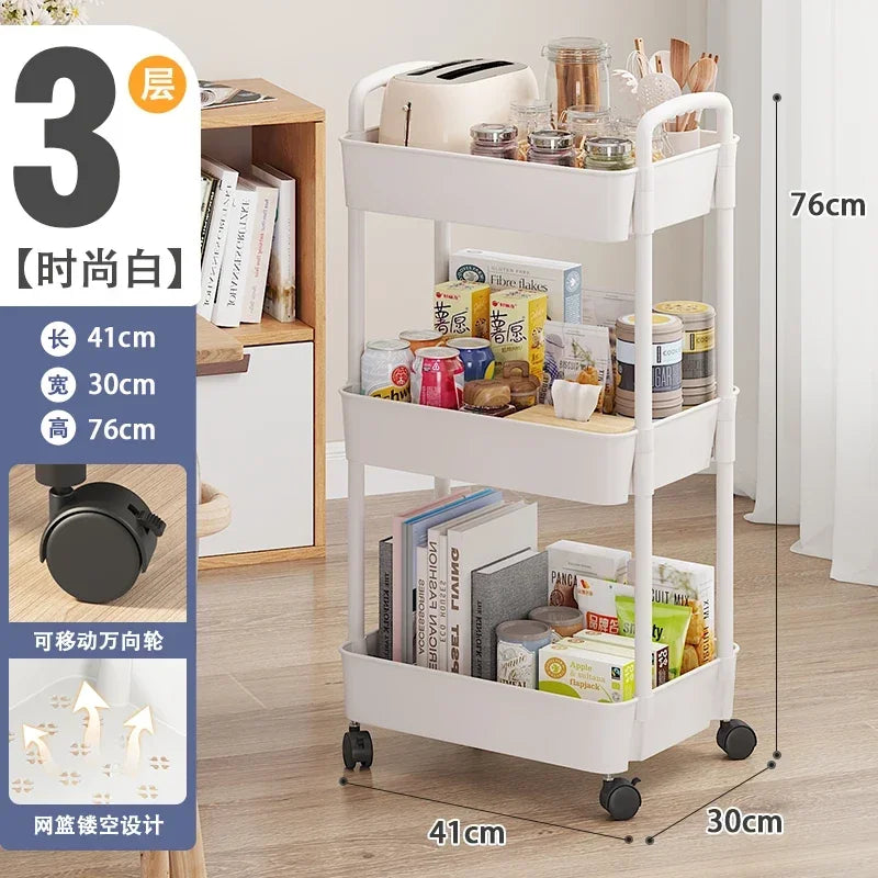 Beauty Salon Rolling Trolley Cart Cosmetic Storage Cart Makeup and Lash Organizing Furniture for Salon Use