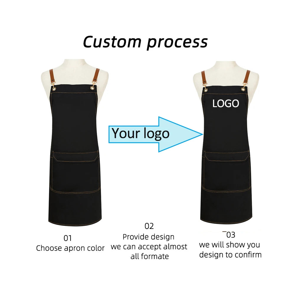Apron Custom Logo Fee For Print Logo Apron Hairdresser Barber