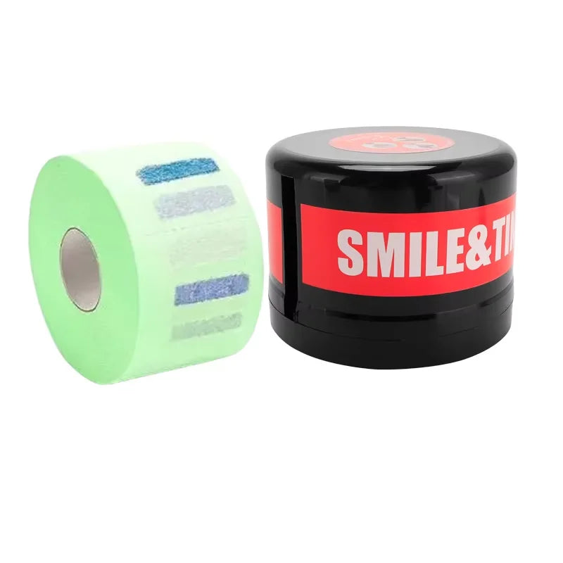 Barbershop Neck Paper Roll Holder Box Disposable Salon Hairdressing Paper Storage Case Neck Strip Tissue Collar Tape Box Tools