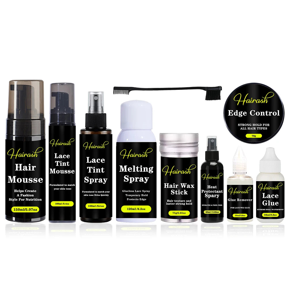 Front Lace Wig Glue Waterproof Adhesives  Remover Hair Wax Stick Lace Tint Mousse Wig Installation Kit