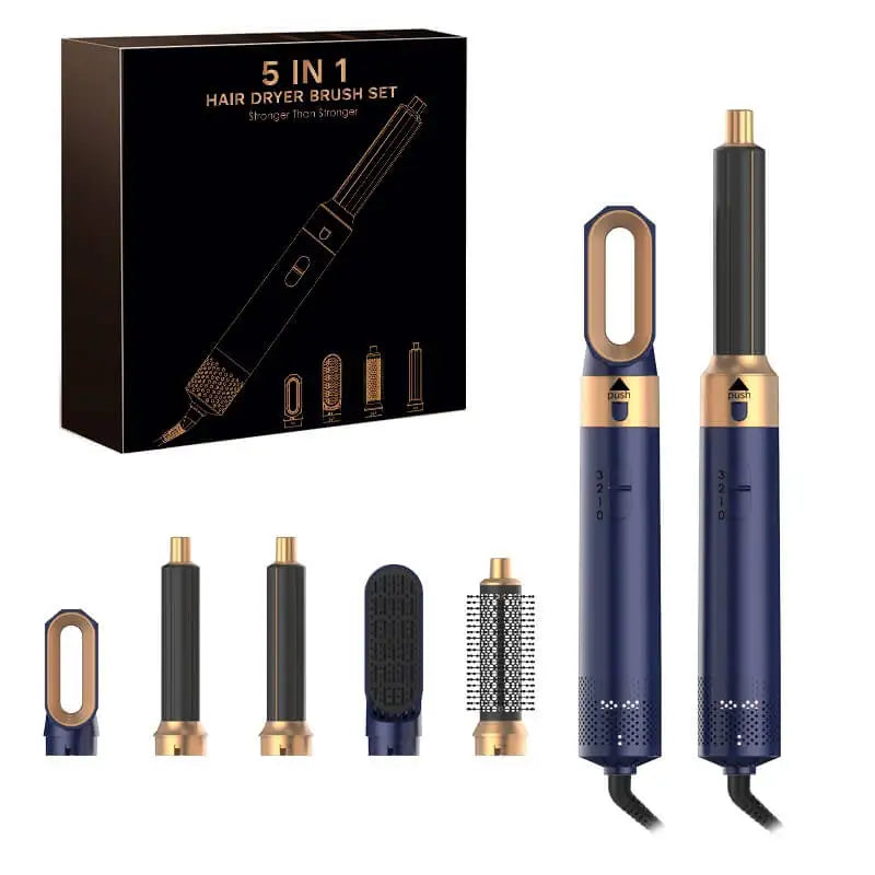 5 in 1 hair dryer Hair Curler Set Upgraded Negative ions Hair Dryer Hot Comb Brush Curling Iron Air wraps