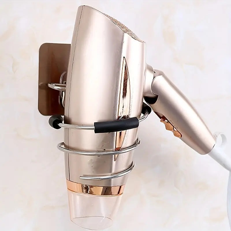 Wall Hair Dryer Holder Free Punching Hair Care Tools Holder Adhesive Wall Mount Barber Salon Tools