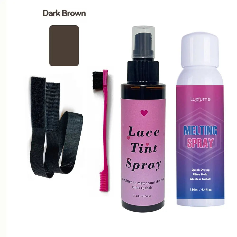 Hair Care products Lace Tint Mousse Melting Spray  for lace wigs wax for hair Edge Control gel Wig Installation Set hair gel