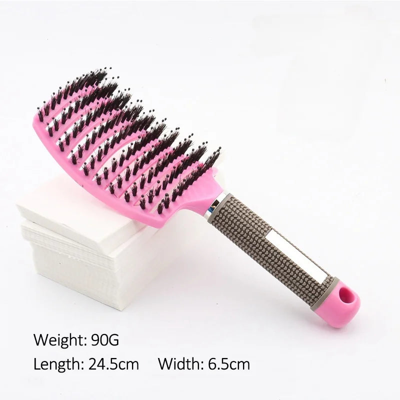 Salon Hairdressing Comb Bristle Girls Scalp Massage Combs Professional Wet Curly Detangle Hair Brush For Barber Styling Tools