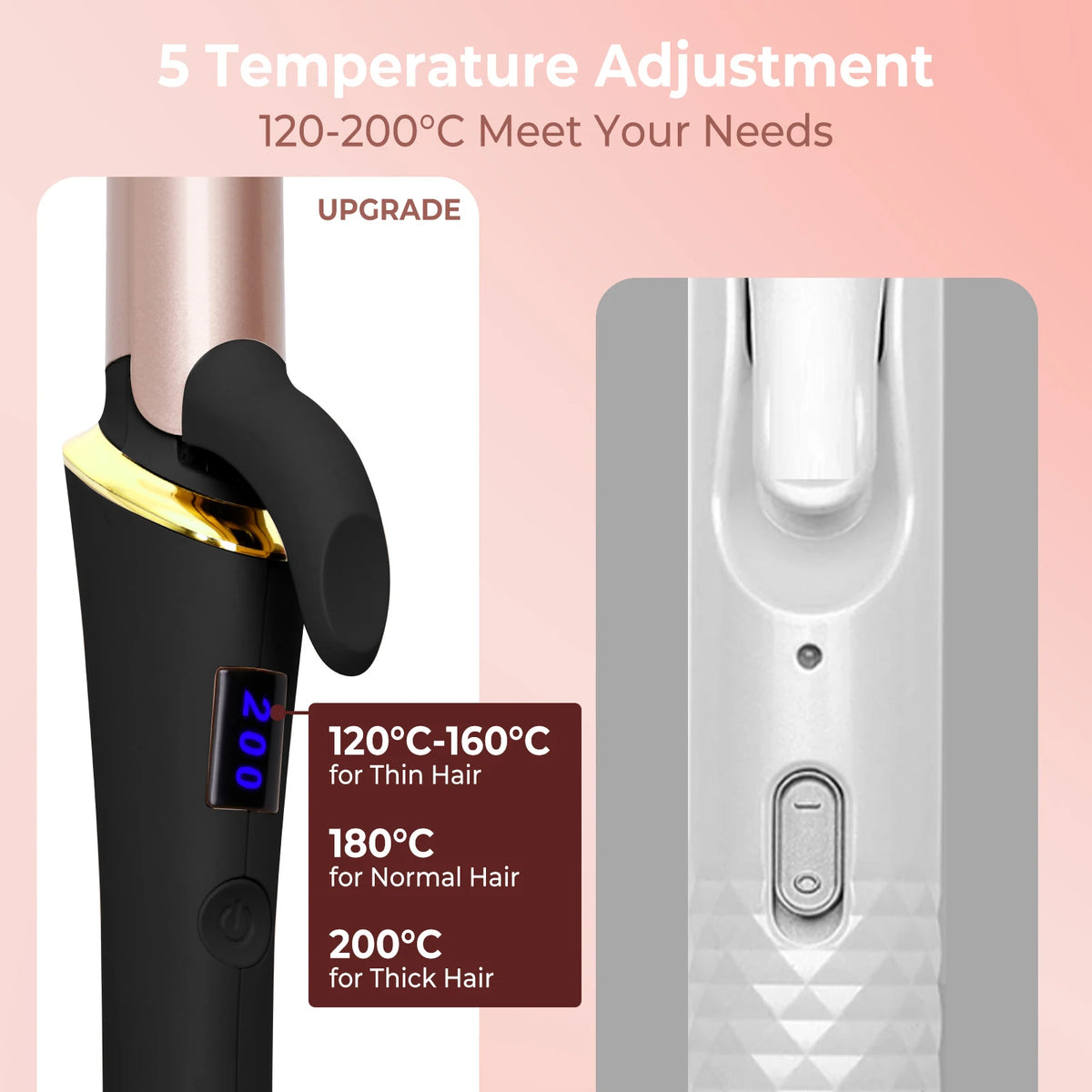 Mini Curling Iron Ceramic Hair Curler 25mm Small Curling Wand Portable Travel Hair Waver Iron Styling Tools for Short Hair