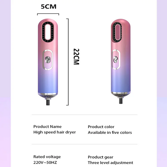 XIOAMI Hair Dryer Hair Styling 3-in-1 Mini Portable Hair Dryer Curling Comb Brush Curling Iron Straightener Manual Hair Dryer