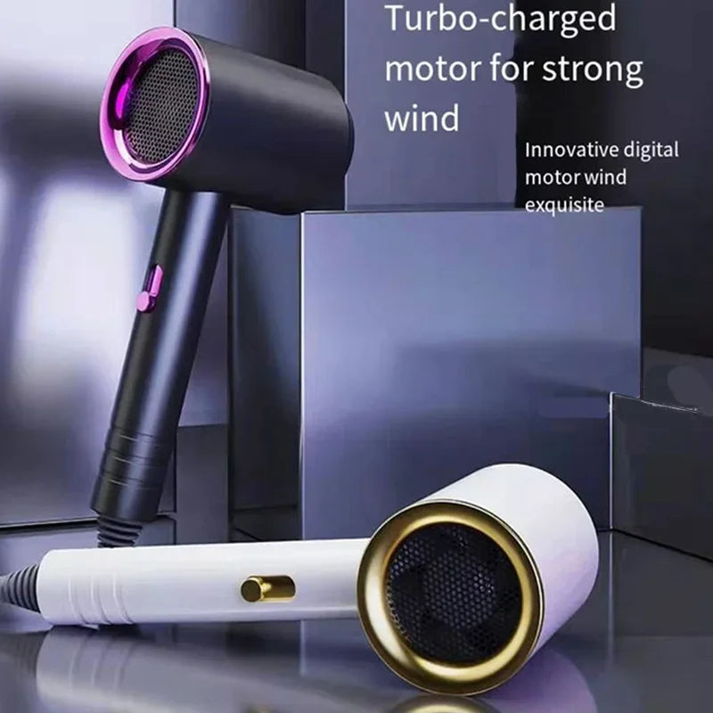 Hair Dryer Quick-Drying Low-Noise Electric Hairbrush Professional Blue Light Negative Ion Collagen Hair Care Dryer