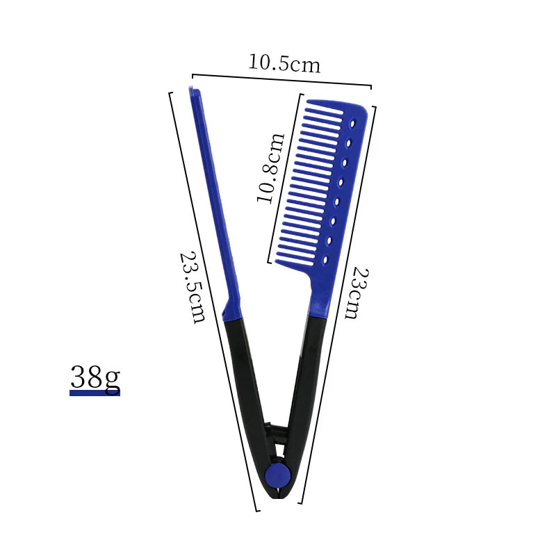 1pcs Hairdressing Flat Comb Straight Comb Salon Comb Hairdressing Styling Straightener V-shaped Straight Comb Straightener
