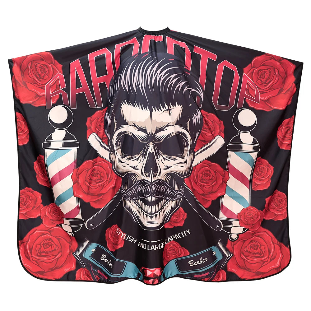 Red Barber Haircut Cloth Hairdresser Apron Hair Cut Cape Gown Hairdressing Coat for Barbershop Salon Professional Accessory