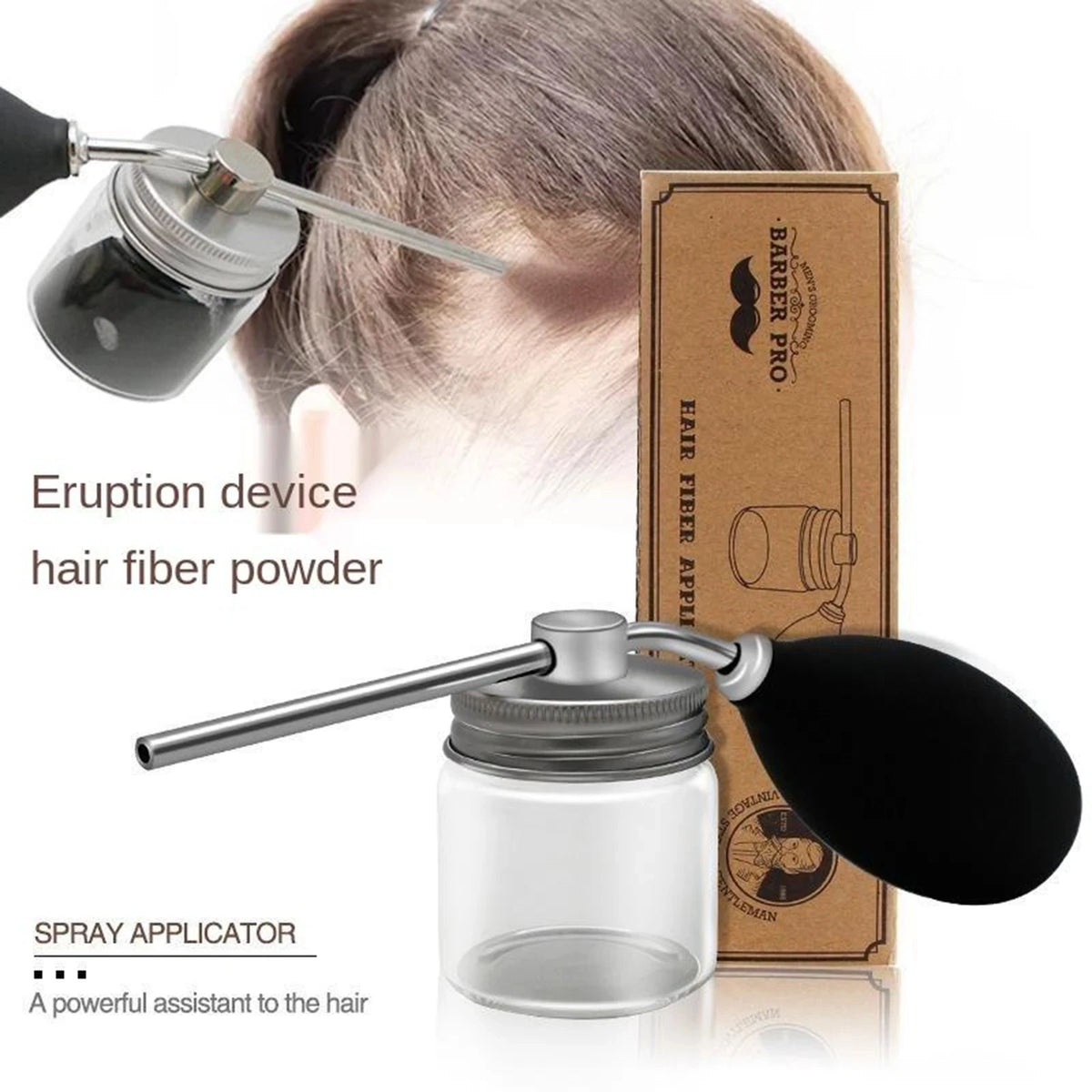 Barber Refillable Talc Fiber Powder Blower Puffer Hairdressers Talcum Hair Salon Powder Spray Bottle Barbershop