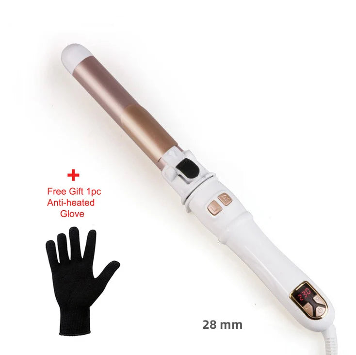 1.1/1.25inch Rotating Curling Iron Curling Wand Automatic Hair Curler 30s Instant Heat Auto Hair Waver Hair Styling Irons