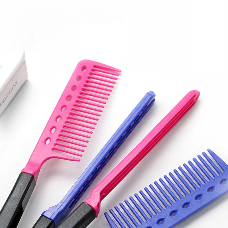1pcs Hairdressing Flat Comb Straight Comb Salon Comb Hairdressing Styling Straightener V-shaped Straight Comb Straightener