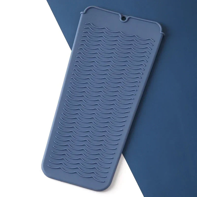Silicone Heat Resistant Mat Pouch Heat Resistant Curler Hair Styling Tool Hair Straightener Pad Non-Slip Flat Curling Iron Mat