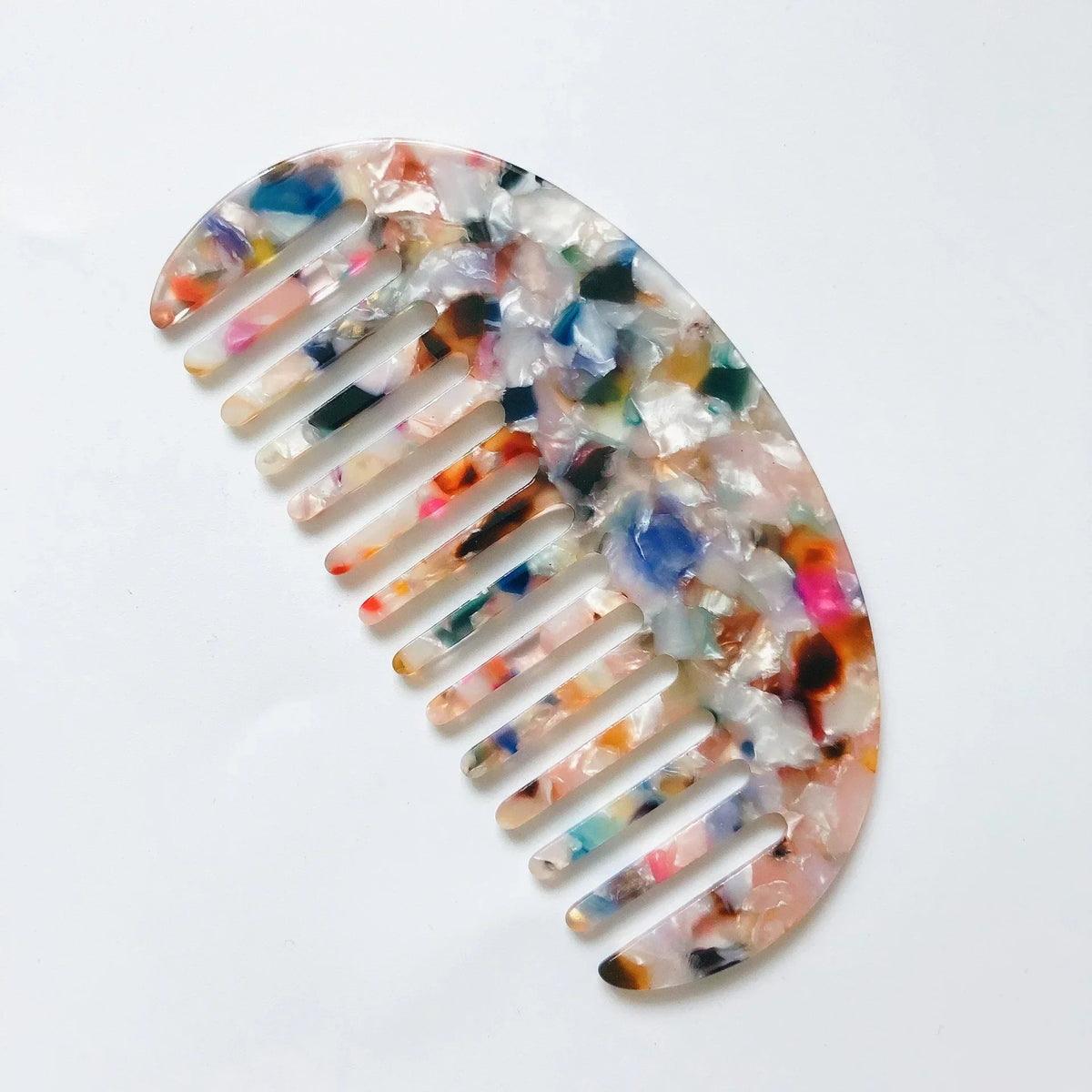Wide Teeth Acetate Hair Combs Anti-static Massage Hair Brush Hairdressing Colorful Hairdress Salon Styling Traveling Accessories