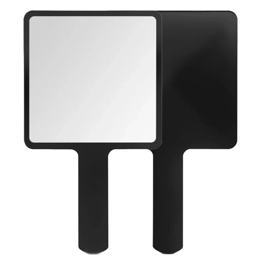 1Pcs Plastic Handle Handheld Makeup Vanity Mirror Portable Square Eyelash Extension Mirror Women Cosmetic Beauty Salon Supplies