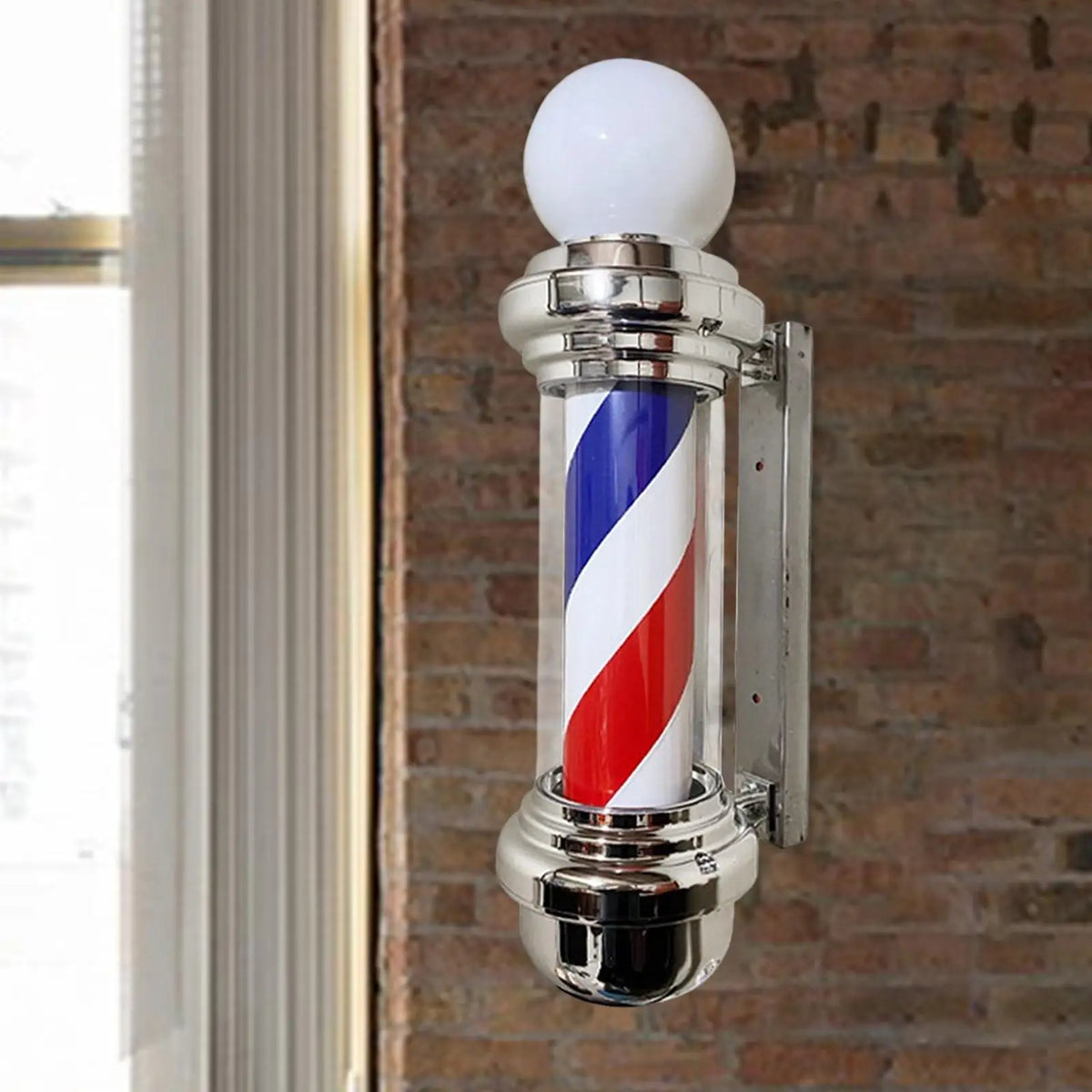 Barber Pole LED Light Rotating Hair Salon Sign Light Stripes Wall Mount Waterproof for Outdoor Party Hairdressing Indoor