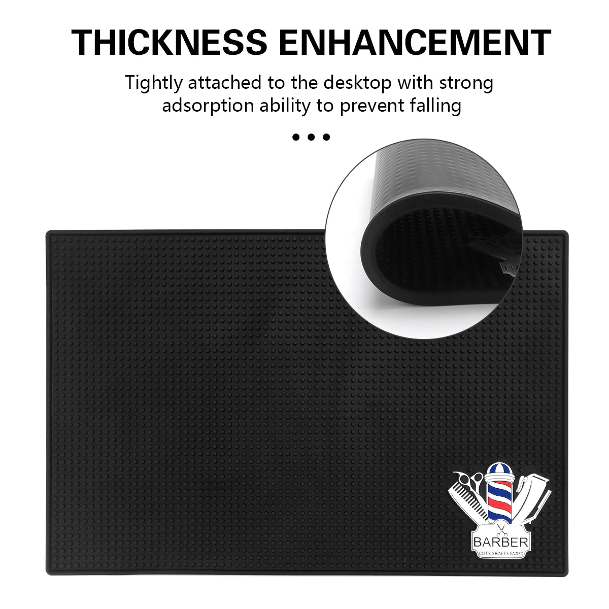 Barber Non-slip Station Mat Cushion Pad Hairdress Tool Clippers Scissors Comb Trimmers Brushes Storage Organizer Salon