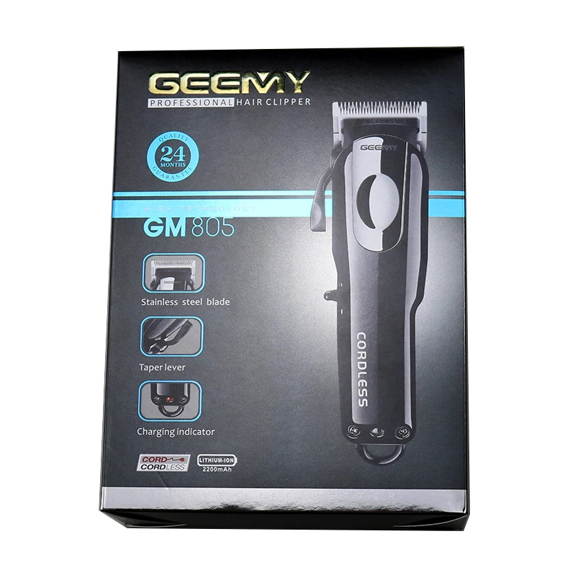Original GEEMY Professional cordless hair clipper rechargeable beard & hair trimmer for men electric haircut magic blade